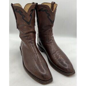 LUCCHESE CLASSICS WHISKEY BURNISHED FLORENCE BUFFALO ROPER COWBOY BOOTS MENS 13